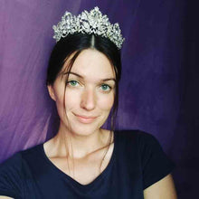 Load image into Gallery viewer, Baroque Luxury Crystal AB Bridal Crown Tiaras Light Gold Diadem Tiaras - Jewels of Artemis