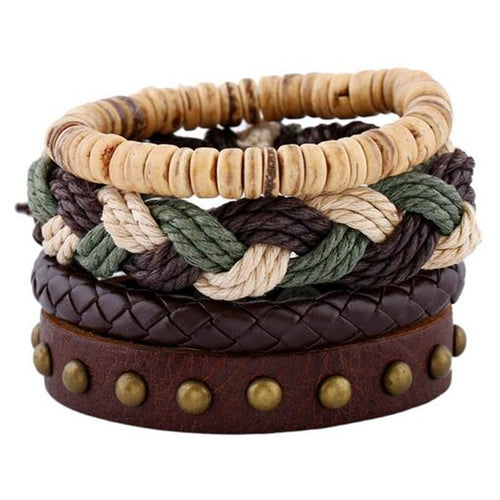 Vintage Wave Multilayer Leather Bracelet - Jewels of Artemis