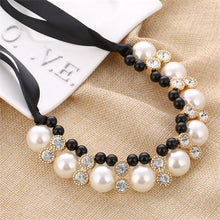Load image into Gallery viewer, Choker Necklace Multilayer Big Imitation Pearl Necklace - Jewels of Artemis