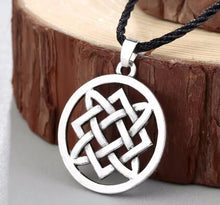 Load image into Gallery viewer, Viking Valknut Pendant Necklace Round Pagan Religious - Jewels of Artemis
