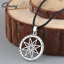 Load image into Gallery viewer, Viking Valknut Pendant Necklace Round Pagan Religious - Jewels of Artemis