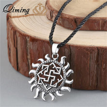 Load image into Gallery viewer, Viking Valknut Pendant Necklace Round Pagan Religious - Jewels of Artemis