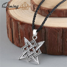 Load image into Gallery viewer, Viking Valknut Pendant Necklace Round Pagan Religious - Jewels of Artemis