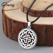 Load image into Gallery viewer, Viking Valknut Pendant Necklace Round Pagan Religious - Jewels of Artemis