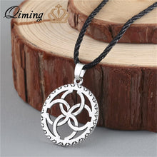 Load image into Gallery viewer, Viking Valknut Pendant Necklace Round Pagan Religious - Jewels of Artemis