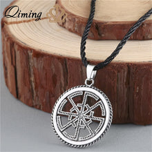 Load image into Gallery viewer, Viking Valknut Pendant Necklace Round Pagan Religious - Jewels of Artemis