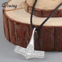 Load image into Gallery viewer, Viking Valknut Pendant Necklace Round Pagan Religious - Jewels of Artemis