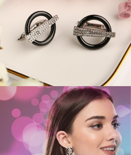 Rhinestone Ceramic Rings and Earrings Set - Jewels of Artemis