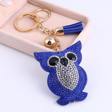 Load image into Gallery viewer, Cute Owl Pendant Leather Tassel Gold Key Chain - Jewels of Artemis