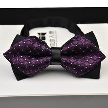 Load image into Gallery viewer, Adjustable Luxury Men&#39;s Bow tie Arrow 2 Layers Plaids Striped Floral Bowtie Tuxedo Neckties - Jewels of Artemis