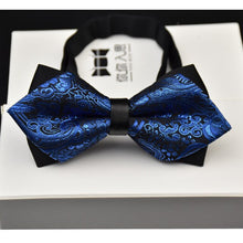 Load image into Gallery viewer, Adjustable Luxury Men&#39;s Bow tie Arrow 2 Layers Plaids Striped Floral Bowtie Tuxedo Neckties - Jewels of Artemis