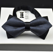 Load image into Gallery viewer, Adjustable Luxury Men&#39;s Bow tie Arrow 2 Layers Plaids Striped Floral Bowtie Tuxedo Neckties - Jewels of Artemis