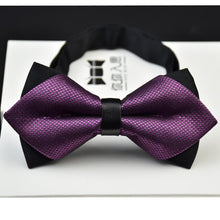 Load image into Gallery viewer, Adjustable Luxury Men&#39;s Bow tie Arrow 2 Layers Plaids Striped Floral Bowtie Tuxedo Neckties - Jewels of Artemis