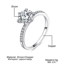 Load image into Gallery viewer, 6 Claws Design AAA White Cubic Zircon Rings - Jewels of Artemis