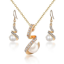 Load image into Gallery viewer, Gold-Stainless Steel Pendant Neckalce and Earring - Jewels of Artemis