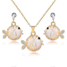 Load image into Gallery viewer, Gold-Stainless Steel Pendant Neckalce and Earring - Jewels of Artemis