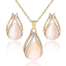 Load image into Gallery viewer, Gold-Stainless Steel Pendant Neckalce and Earring - Jewels of Artemis