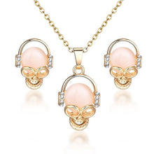 Load image into Gallery viewer, Gold-Stainless Steel Pendant Neckalce and Earring - Jewels of Artemis