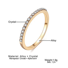 Load image into Gallery viewer, Hot couple ring women single row drill ring rose gold - Jewels of Artemis