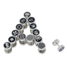 Load image into Gallery viewer, Gothic Jewelry Stainless Steel Plain Men&#39;s Ear Studs Barbell Earrings - Jewels of Artemis