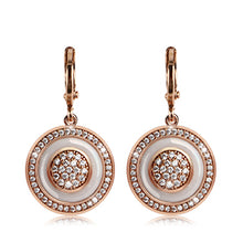 Load image into Gallery viewer, Rose Gold Round Earrings - Jewels of Artemis