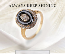 Load image into Gallery viewer, Rhinestone Egg Shape Ring - Jewels of Artemis