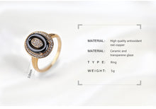 Load image into Gallery viewer, Rhinestone Egg Shape Ring - Jewels of Artemis