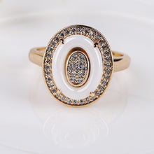 Load image into Gallery viewer, Rhinestone Egg Shape Ring - Jewels of Artemis
