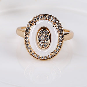 Rhinestone Egg Shape Ring - Jewels of Artemis