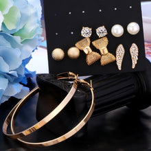 Load image into Gallery viewer, Punk 6 Pairs Pack Set Brincos Mixed Stud Earrings - Jewels of Artemis