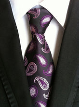 Load image into Gallery viewer, 60 Styles Paisley Stripes Ties for Men Classics Business High Weft Density Flower Pattern Necktie - Jewels of Artemis