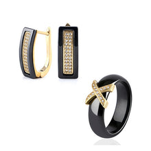 Load image into Gallery viewer, Bling Cubic Zircon Ring And Earring Set - Jewels of Artemis