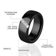 Load image into Gallery viewer, One Slash Crystal Ceramic Ring - Jewels of Artemis