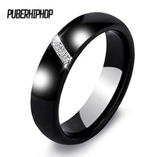 Load image into Gallery viewer, One Slash Crystal Ceramic Ring - Jewels of Artemis