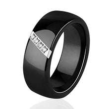 Load image into Gallery viewer, One Slash Crystal Ceramic Ring - Jewels of Artemis