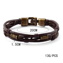 Load image into Gallery viewer, European Style Leather Layered Bracelet Mens Minimalist Jewellery - Jewels of Artemis