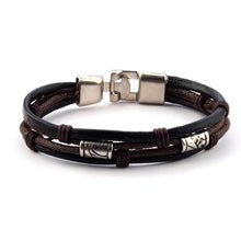 Load image into Gallery viewer, European Style Leather Layered Bracelet Mens Minimalist Jewellery - Jewels of Artemis