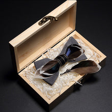Load image into Gallery viewer, Handmade Feather Bow Tie and Brooch Set - Jewels of Artemis