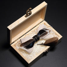 Load image into Gallery viewer, Handmade Feather Bow Tie and Brooch Set - Jewels of Artemis