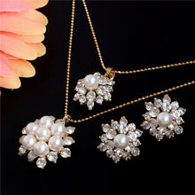 Load image into Gallery viewer, Austrian Crystal Rhinestone Classic Hollow necklace pendant earrings - Jewels of Artemis