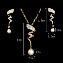 Load image into Gallery viewer, Austrian Crystal Rhinestone Classic Hollow necklace pendant earrings - Jewels of Artemis