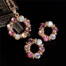 Load image into Gallery viewer, Austrian Crystal Rhinestone Classic Hollow necklace pendant earrings - Jewels of Artemis