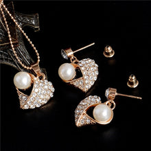 Load image into Gallery viewer, Austrian Crystal Rhinestone Classic Hollow necklace pendant earrings - Jewels of Artemis