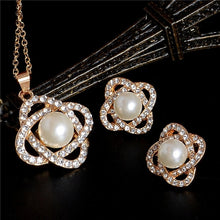 Load image into Gallery viewer, Austrian Crystal Rhinestone Classic Hollow necklace pendant earrings - Jewels of Artemis
