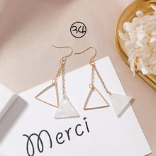 Load image into Gallery viewer, Cute Earrings - Circular Triangle Asymmetric Long Tassel Drop Earrings - Jewels of Artemis