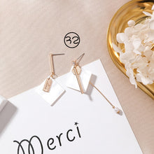 Load image into Gallery viewer, Cute Earrings - Circular Triangle Asymmetric Long Tassel Drop Earrings - Jewels of Artemis