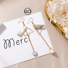 Load image into Gallery viewer, Cute Earrings - Circular Triangle Asymmetric Long Tassel Drop Earrings - Jewels of Artemis