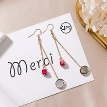 Load image into Gallery viewer, Cute Earrings - Circular Triangle Asymmetric Long Tassel Drop Earrings - Jewels of Artemis