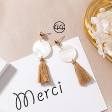 Load image into Gallery viewer, Cute Earrings - Circular Triangle Asymmetric Long Tassel Drop Earrings - Jewels of Artemis