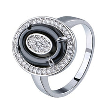 Load image into Gallery viewer, Rhinestone Egg Shape Ring - Jewels of Artemis